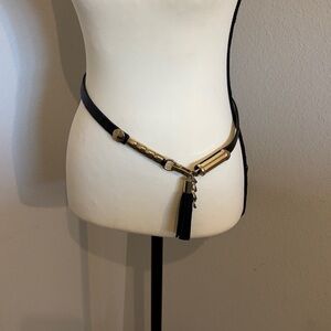 BCBGMaxAzria Black and Gold Belt